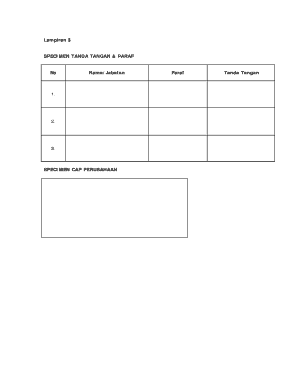 Form Spesimen Tanda Tangan