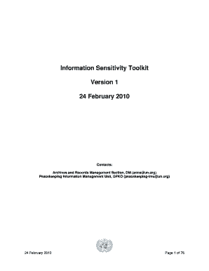 Information Sensitivity Toolkit