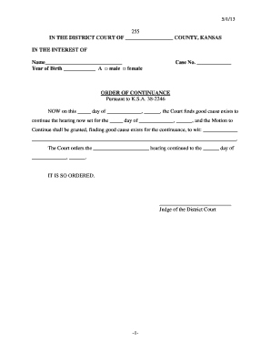 5113 255 in the DISTRICT COURT of COUNTY, KANSAS in the INTEREST of Name Year of Birth a Male Female Case No Kansasjudicialcounc  Form