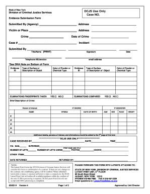 Evidence Forms