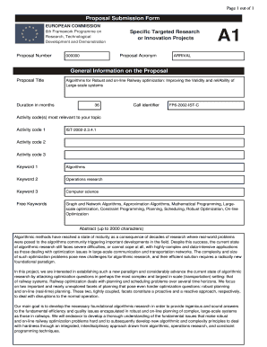 A1 Application Form PDF