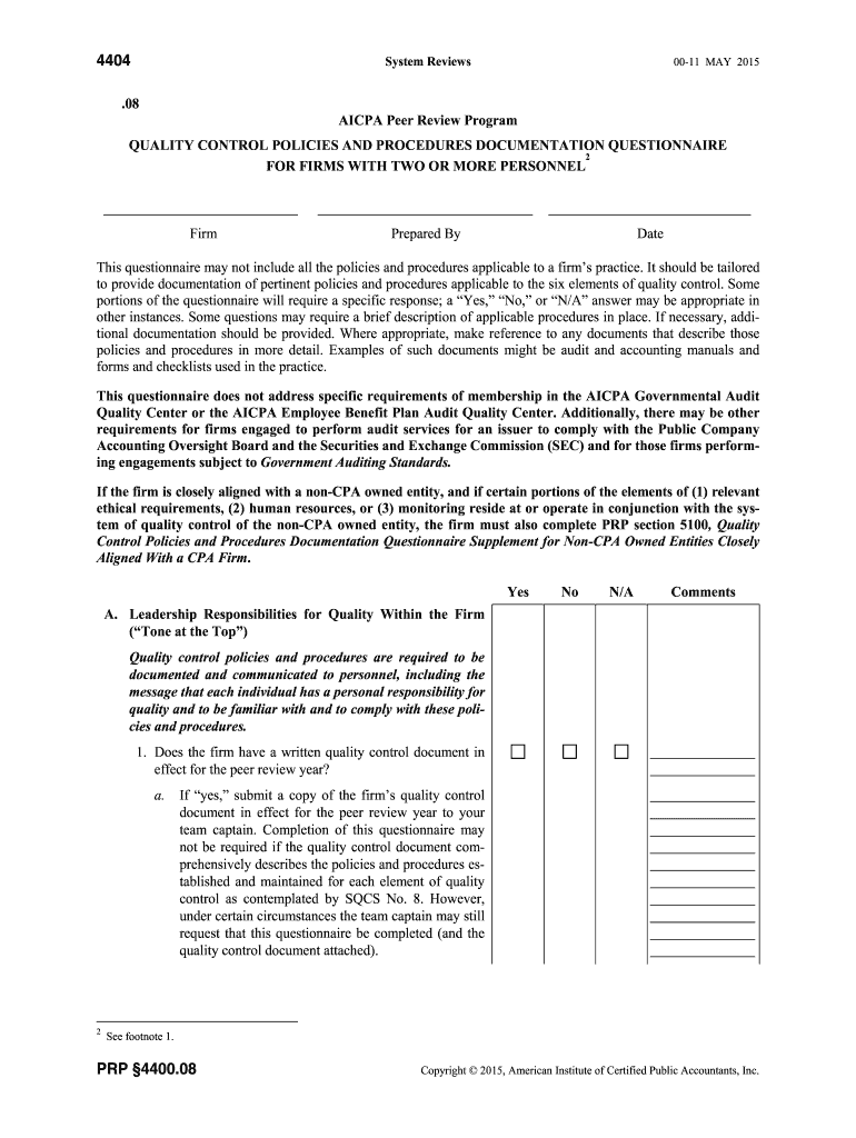 Prp Section 4400  Form