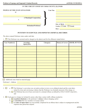 Sample of Expungement Papers  Form