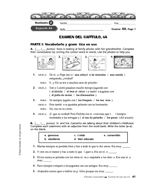 Realidades Capitulo 4a Answers  Form