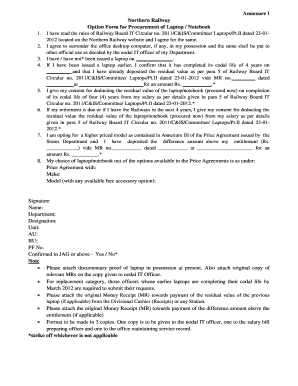 Laptop Reimbursement Form