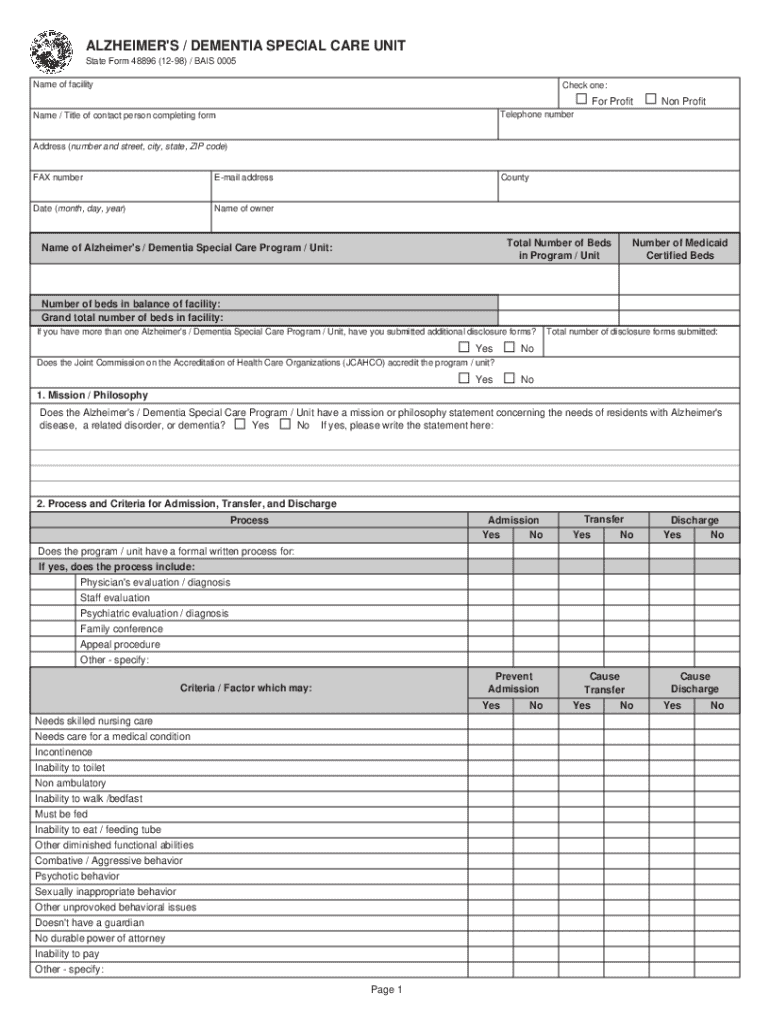  Indiana State Form 48896 1998-2024