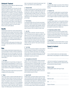 Australian Society of Orthodontics Treatment Consent Form Oliver