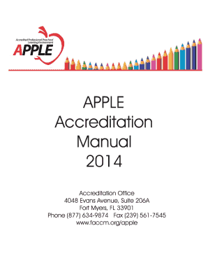 Apple Accreditation Manual  Form