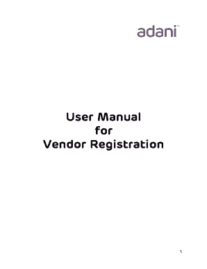 Adani Vendor Registration  Form