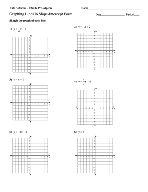 Kuta Software Infinite Pre Algebra Graphing Lines in Slope Intercept Form Answer Key