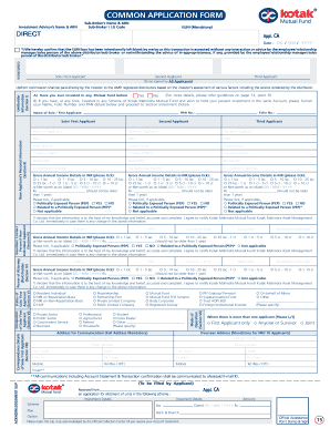 Kotak Common Application Form