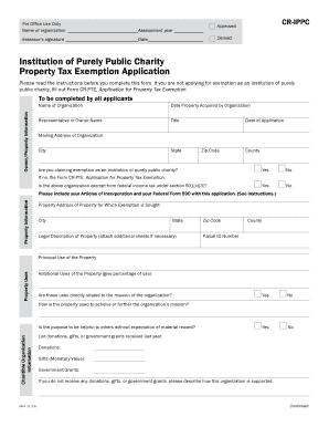 Institution of Purely Public Charity Property Tax Exemption Co Ramsey Mn  Form