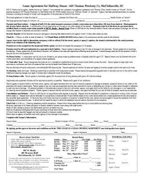 Sober Living Contract Template  Form