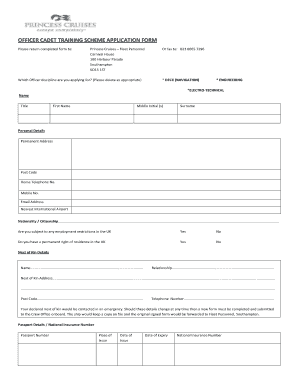 Registration Princess Cruise Application Form