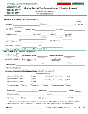 Request Visa Support from Ukraine Form