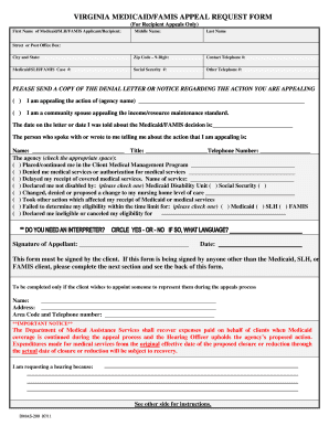 Virginia Medicaid Appeal Form