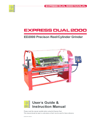 Express Dual Parts Manual  Form