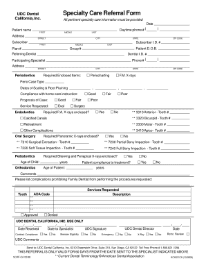 Udc Assurant Specialty Referral Form