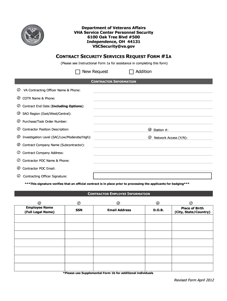 VSC Security Request Packet Forms OnlyAPRIL 2012Master DOCX