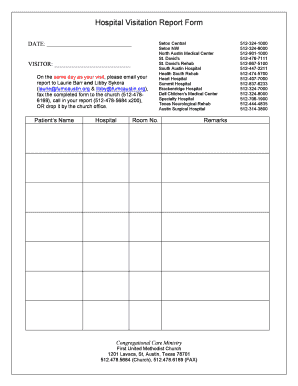 Church Visitation Forms No Download Needed