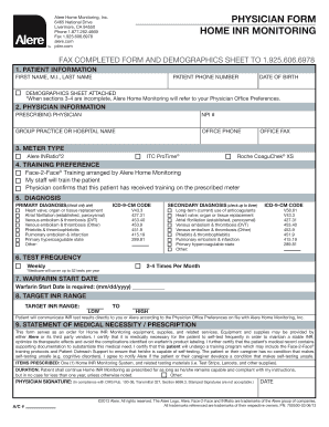 Alere Home Monitoring Form