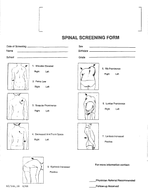 Spinal Screening Form