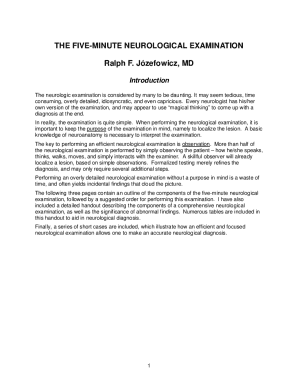 How to Fill Neurological Examination Sheet Form - Fill Out and Sign  Printable PDF Template | signNow