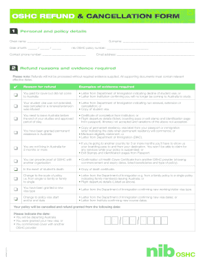 Nib Refund Form