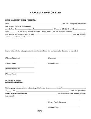 Lien Cancellation Form