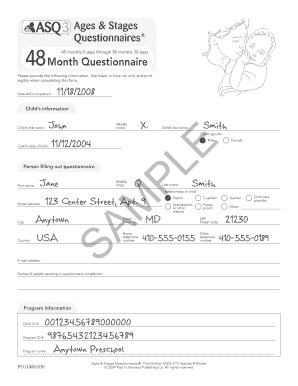 Asq 48 Months  Form