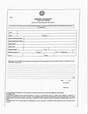 Affidavit Greek  Form