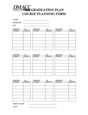 GRADUATION PLAN COURSE PLANNING FORM Go Dmacc