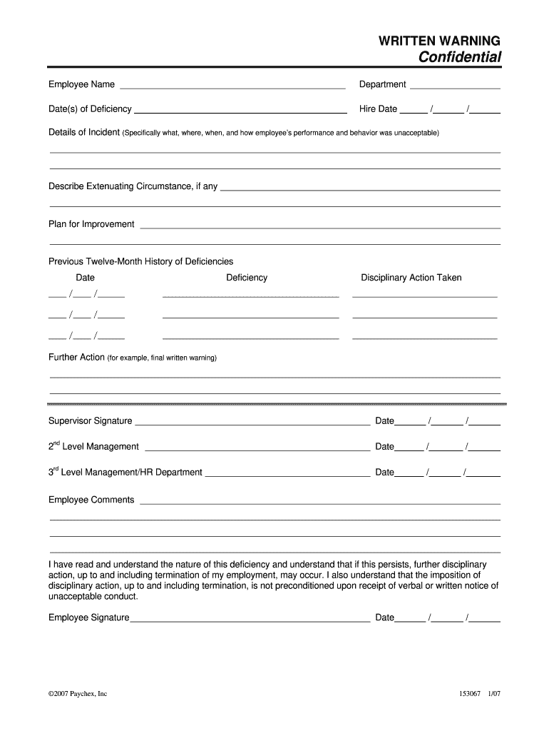 Confidential Paychex  Form
