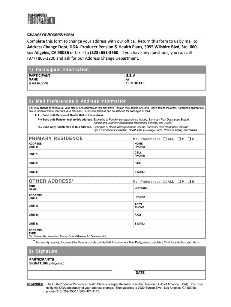 Vsp Form to Change Doctors Mailing Address