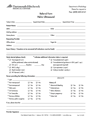 Ultrasound Order Form