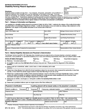 Sos Handicap Parking Form