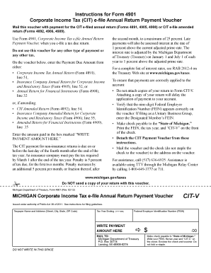 Fillable Michigan Form 4901