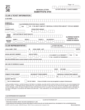 Substitute 5754 Form