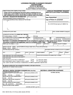 Bcal 1326 Cw Clearance Form