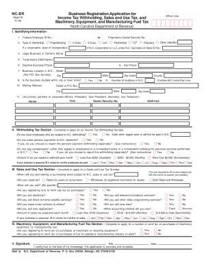  Nc Br Form Online 2006-2024