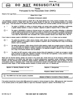 Dnr Form Pennsylvania