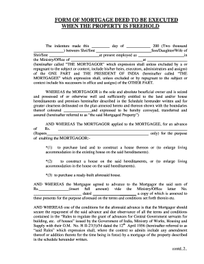 Mortgage Deed  Form