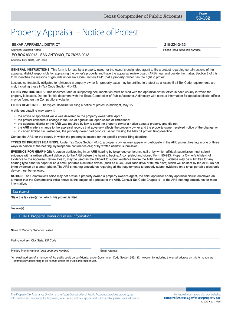  Residence Homestead Exemption Application  Bexar Appraisal District 2012