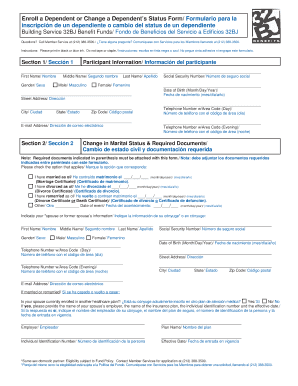 32bj Dependent Enrollment Form