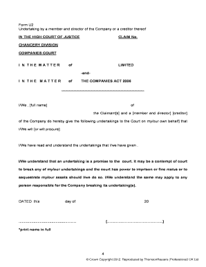 Undertaking to File Vakalatnama Format