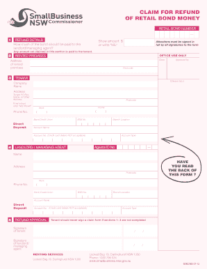 Retail Bond Claim Form