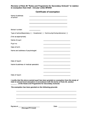 Circular M10 94  Form