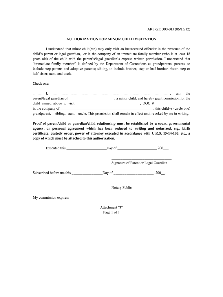  Visting Forms 300 01j 2012-2024