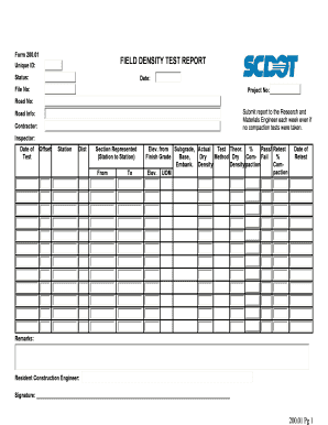 Field Density Test Report Format