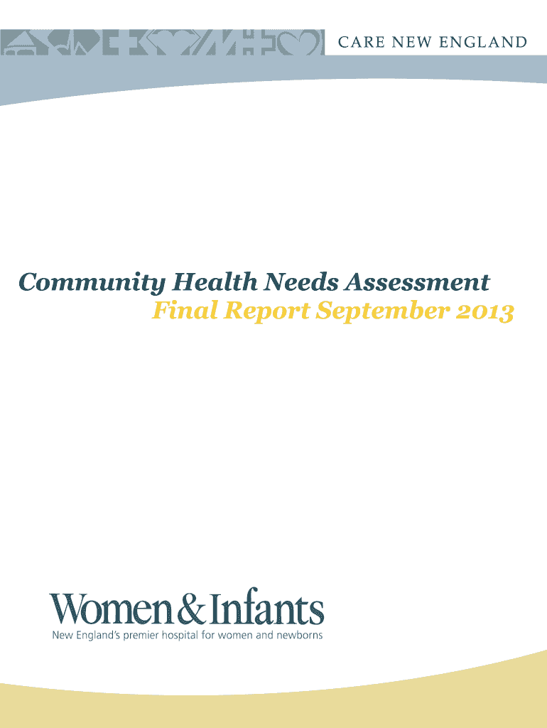 Community Health Needs Assessment Final Report  Women and  Form